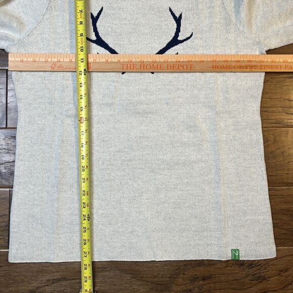 NWT Neve by CK Bradley Wool Sweater Off White Antlers Holiday Apres Women’s XL - Picture 6 of 6